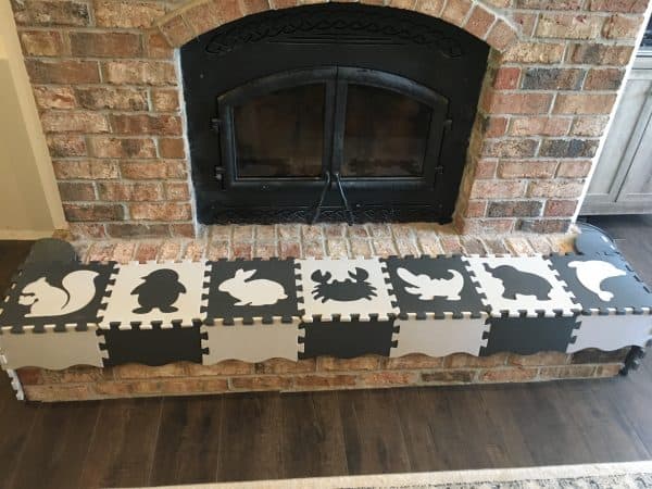 babyproof raised brick hearth