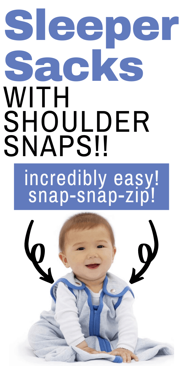 Wearable blankets with shoulder snaps! Keep baby warm and snug! #ad #sleepersac